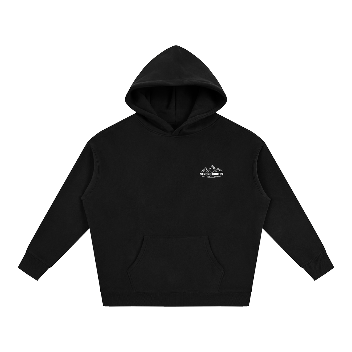 Mountain Graphic Oversize Fleeced Hoodie | Strong Routes