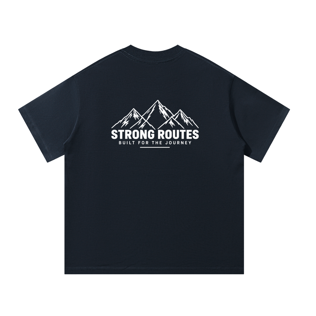 Men's Oversized Mountain Graphic T-Shirt - Strong Routes