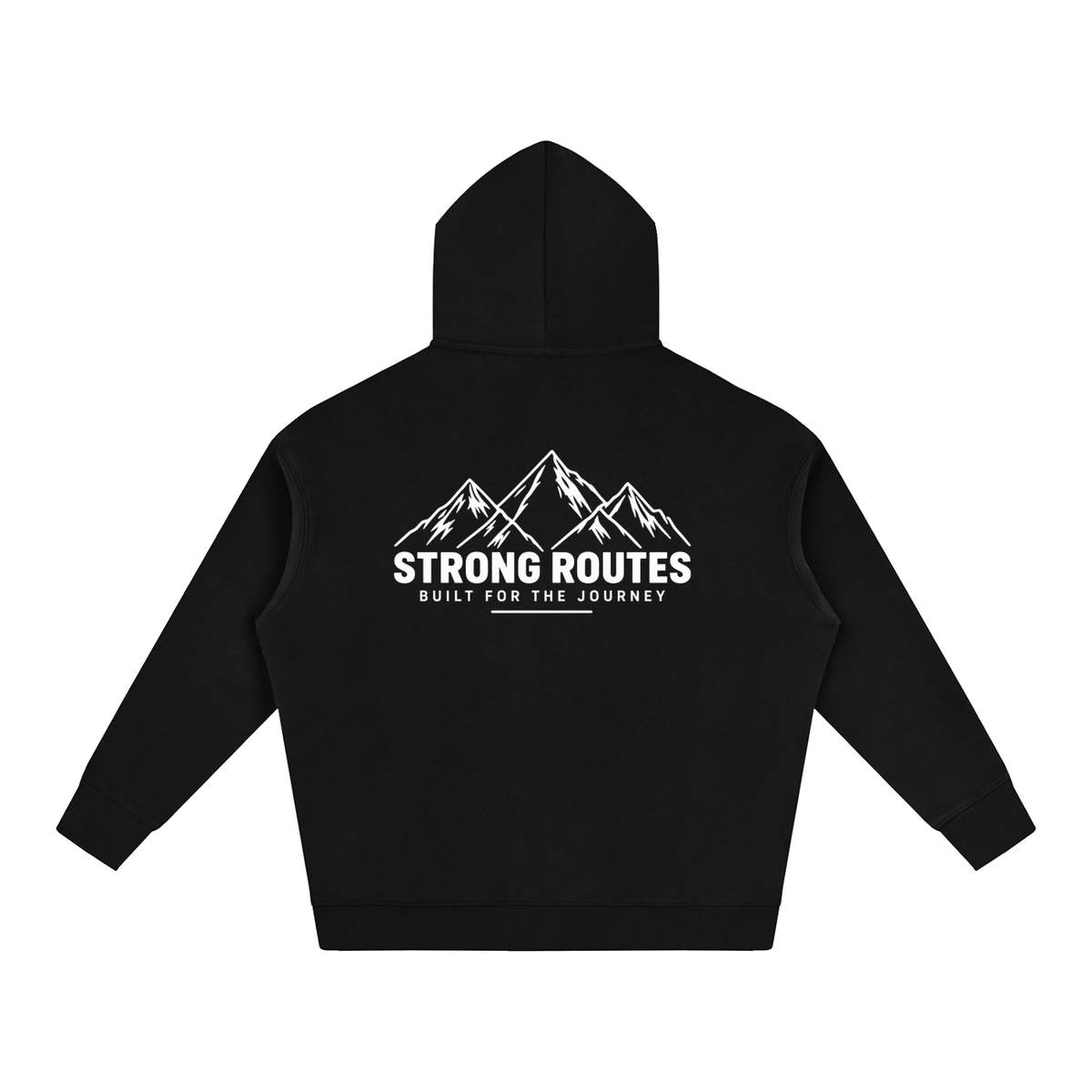 Mountain Graphic Oversize Fleeced Hoodie | Strong Routes