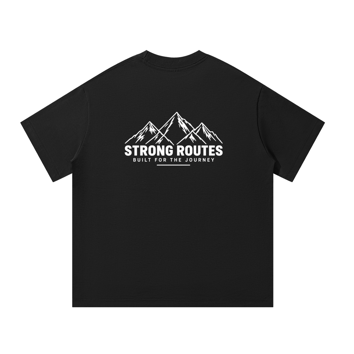 Men's Oversized Mountain Graphic T-Shirt - Strong Routes