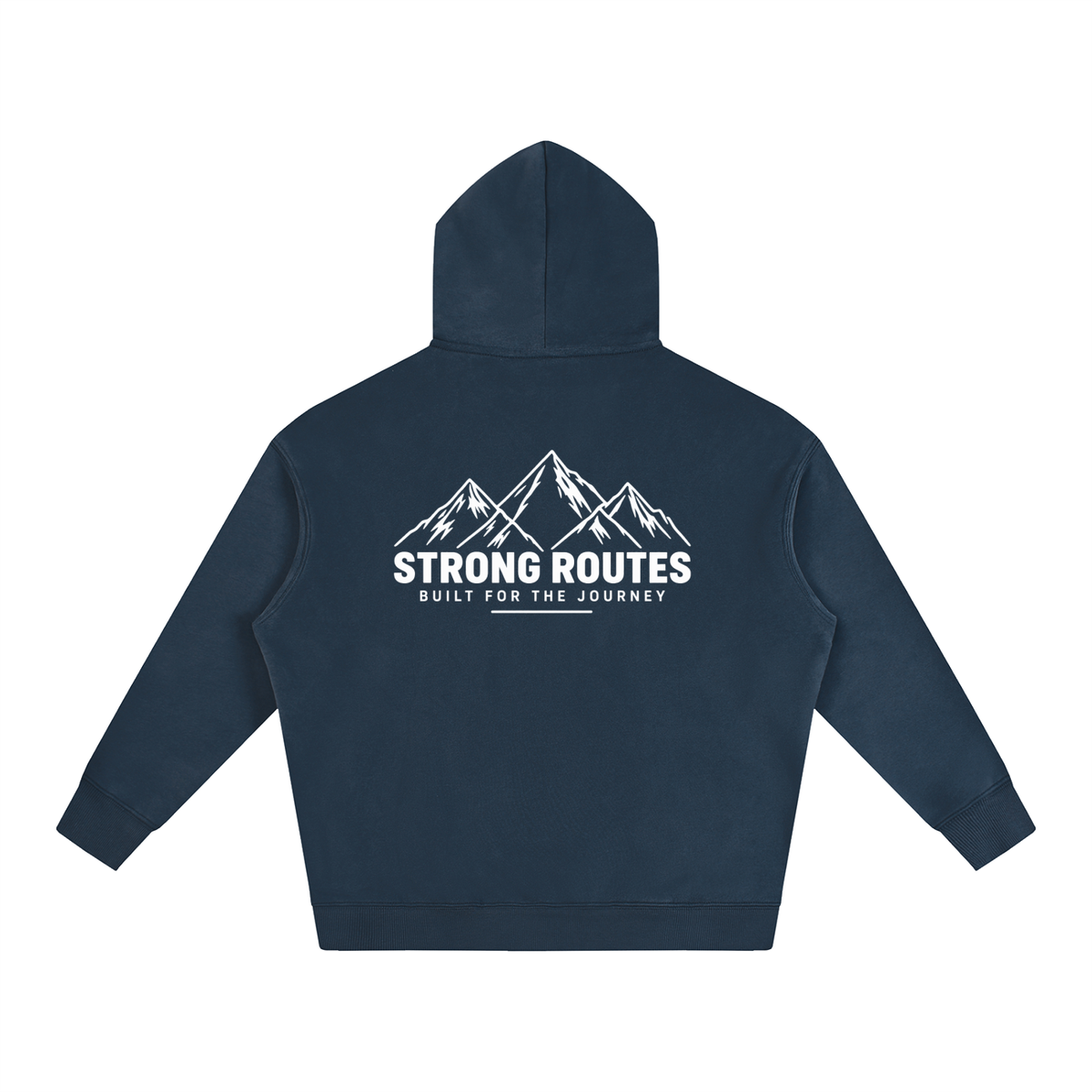Mountain Graphic Oversize Fleeced Hoodie | Strong Routes