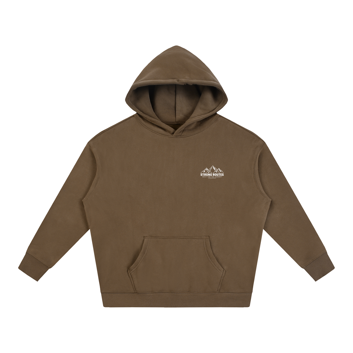 Mountain Graphic Oversize Fleeced Hoodie | Strong Routes