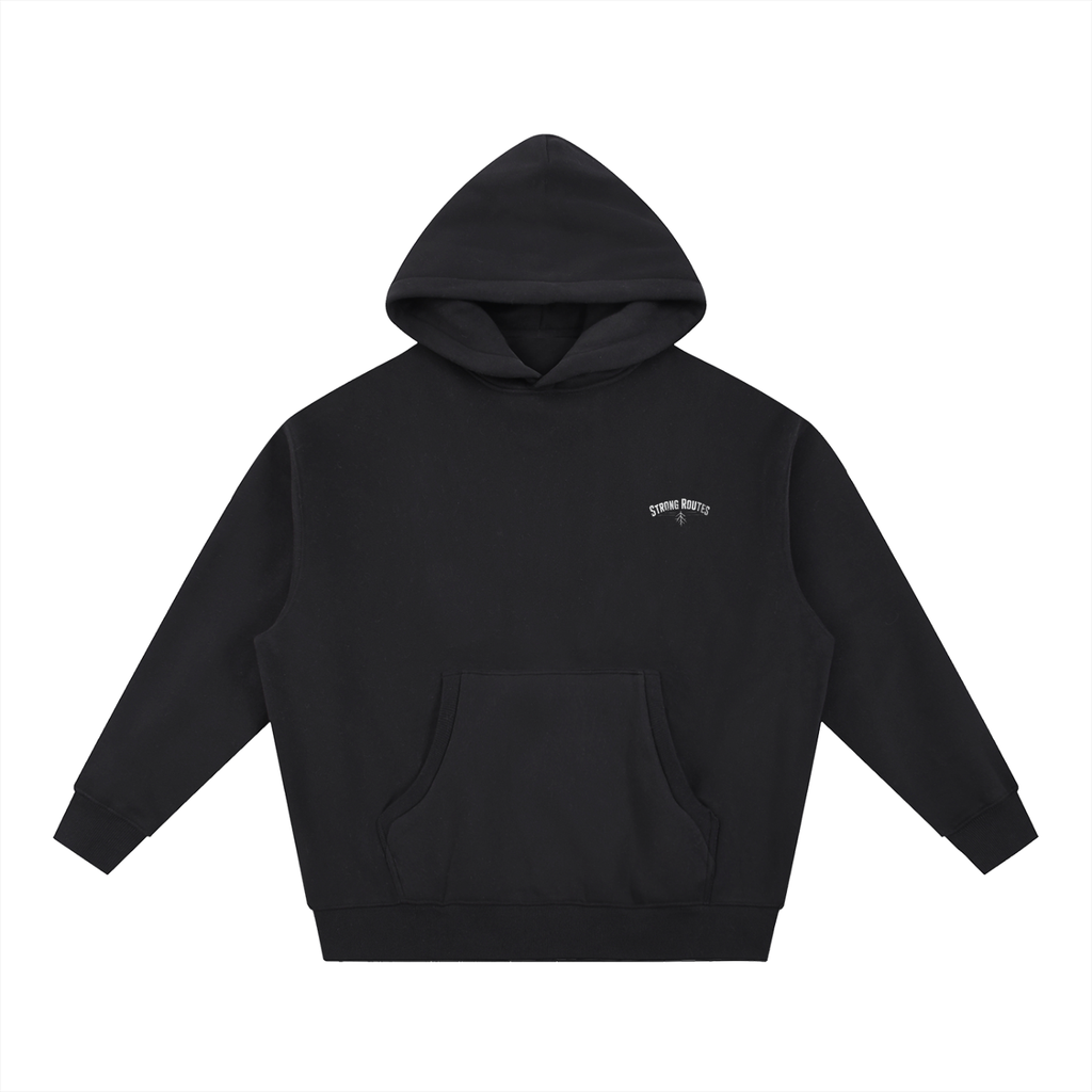 Oversized Boxy Fit Fleece Hoodie | Strong Routes