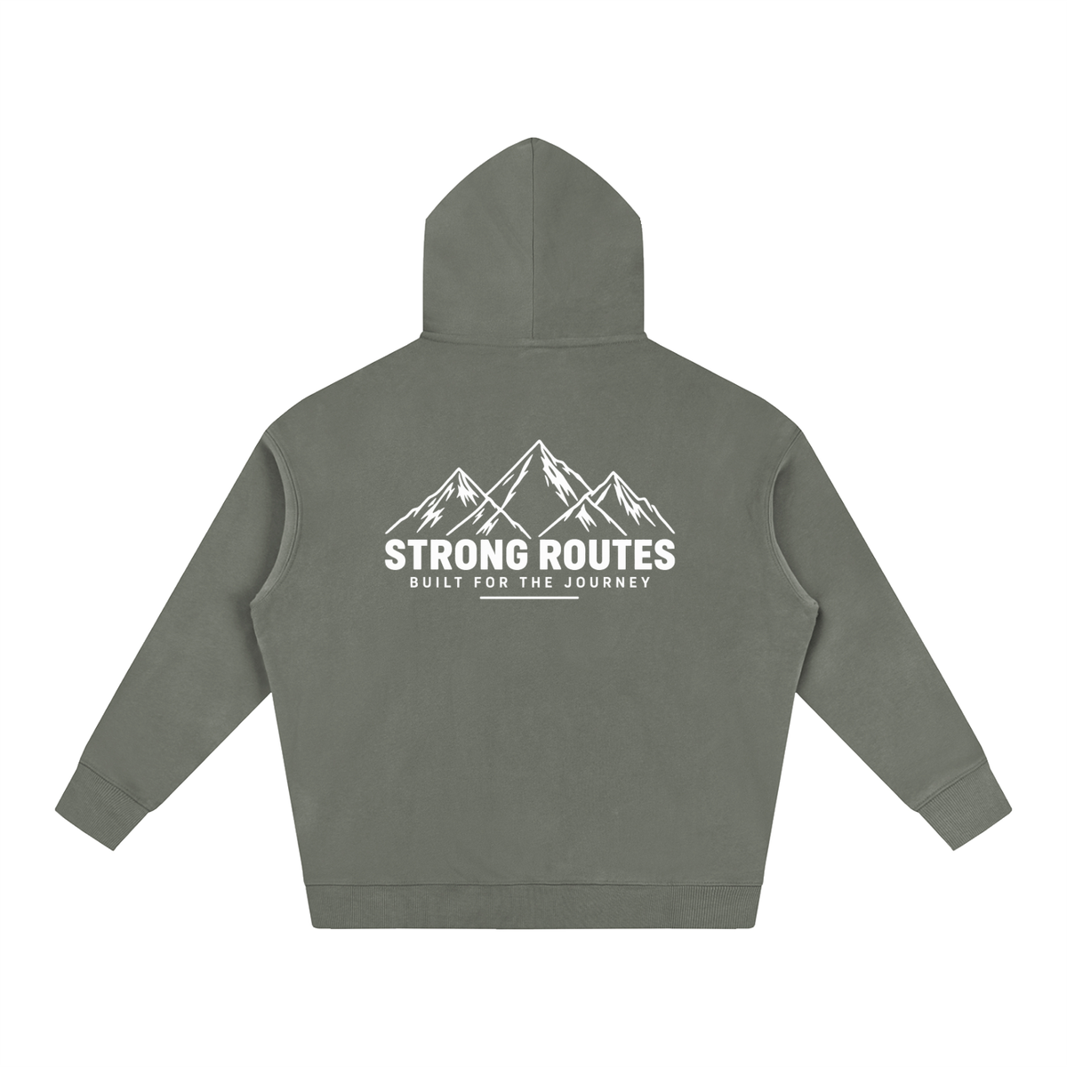 Mountain Graphic Oversize Fleeced Hoodie | Strong Routes