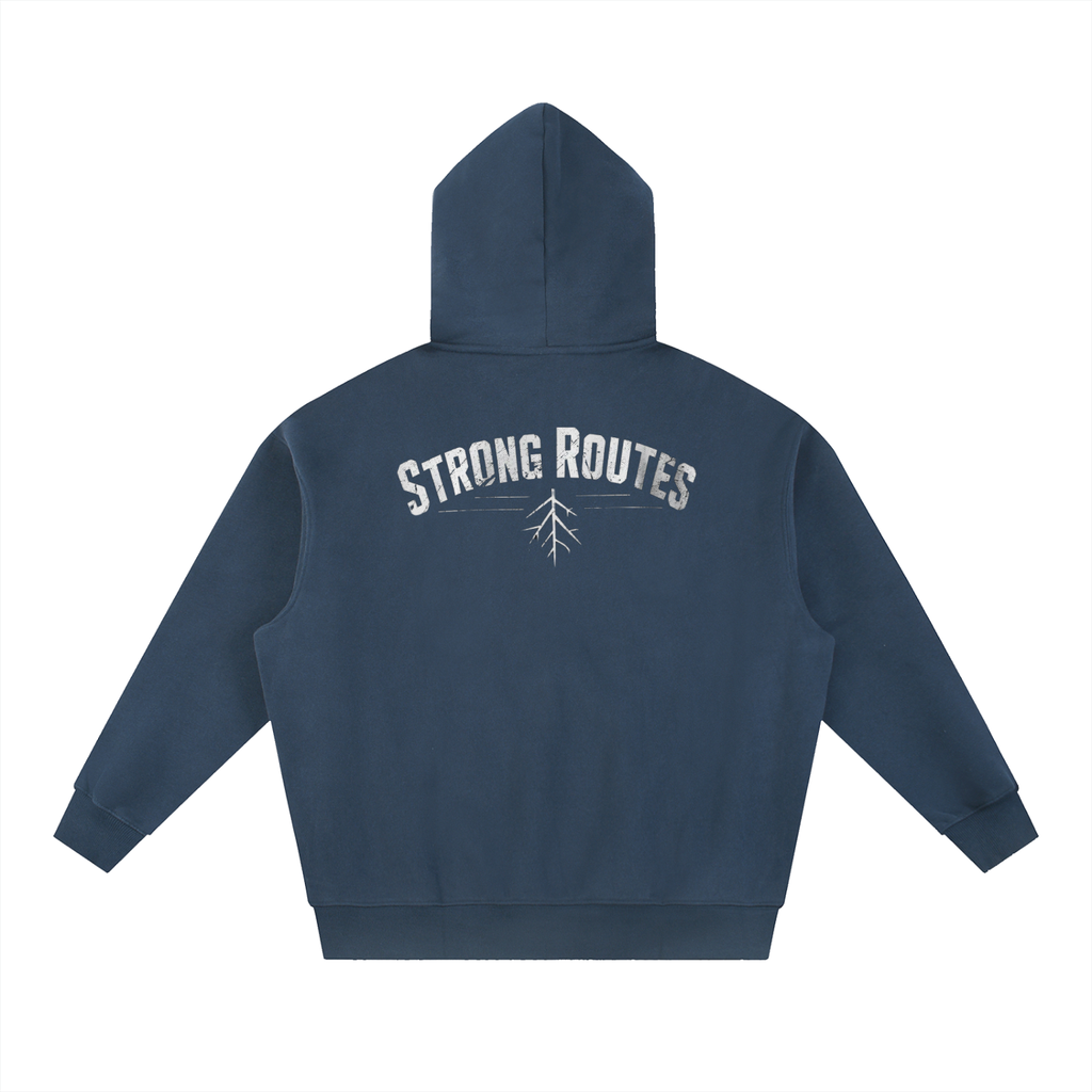 Oversized Boxy Fit Fleece Hoodie | Strong Routes