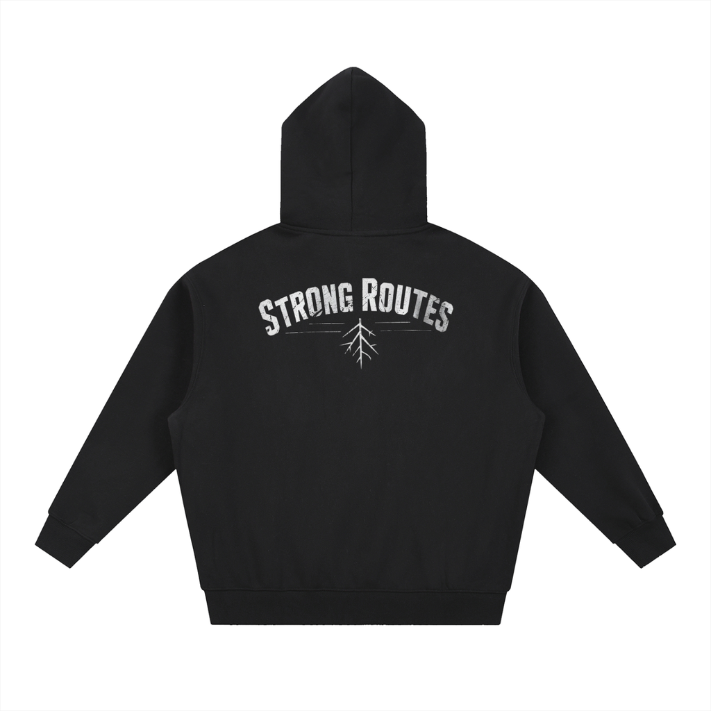 Oversized Boxy Fit Fleece Hoodie | Strong Routes