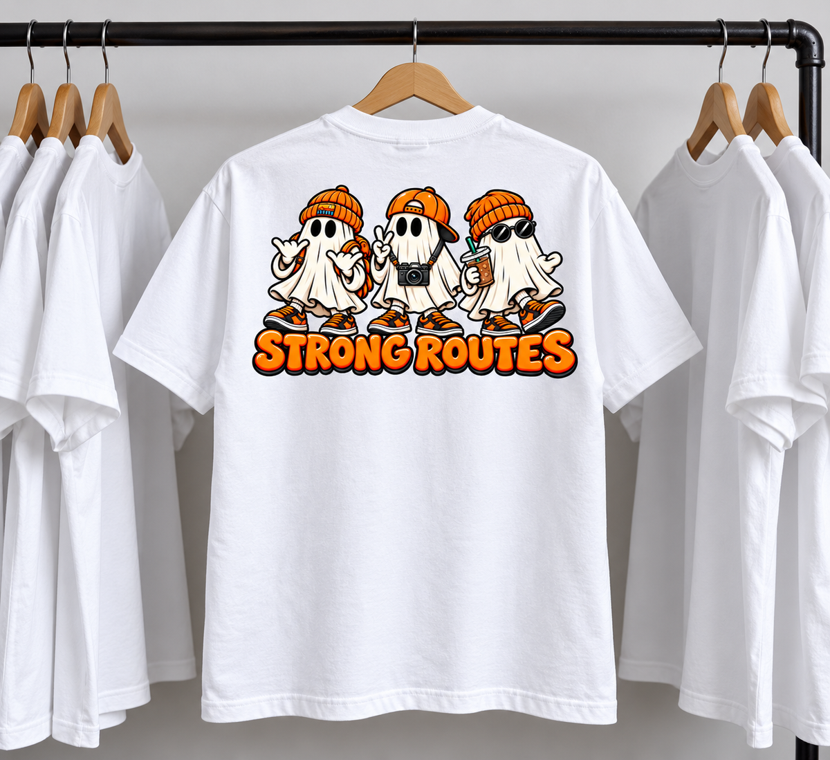 Spooky Ghost T-Shirt - Strong Routes