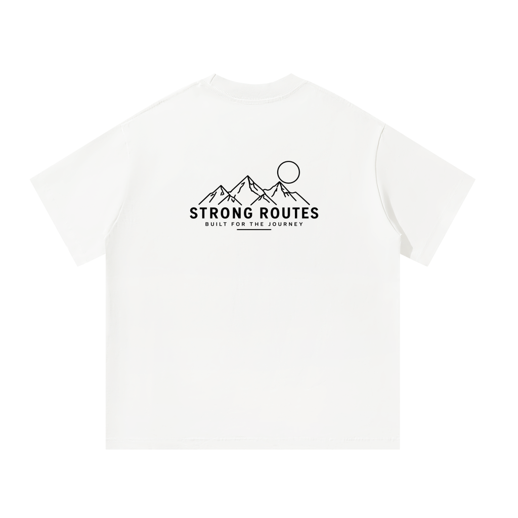 Men's Oversized White Mountain Sunrise - Strong Routes