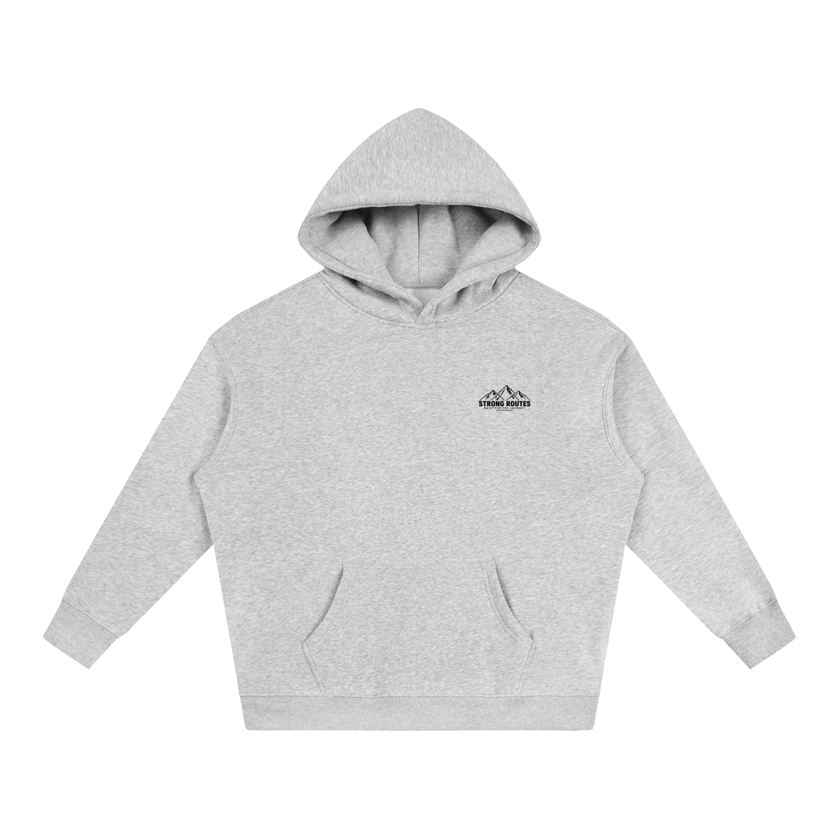 Mountain Graphic Oversize Fleeced Hoodie | Strong Routes