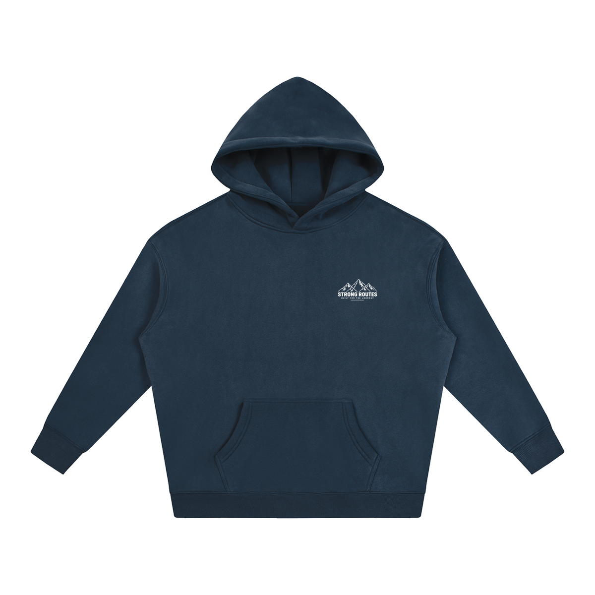 Mountain Graphic Oversize Fleeced Hoodie | Strong Routes