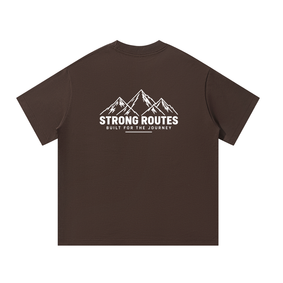 Men's Oversized Mountain Graphic T-Shirt - Strong Routes
